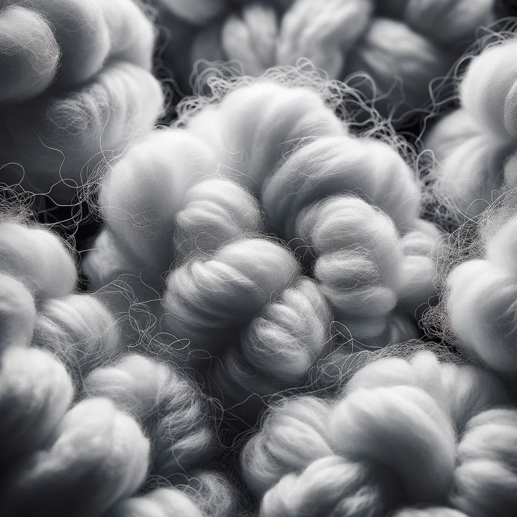 Gros plan sur des fibres en coton bio